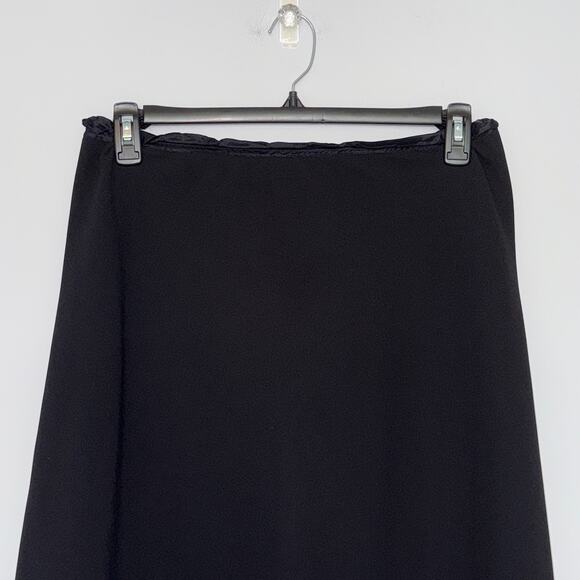 Talbots Womens Vintage Black Midi Skirt Size 14 Chiffon A-Line Career Business - Picture 2 of 6